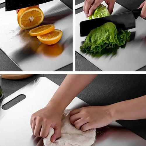 Planche découper inox antibactérienne | 5 tailles hygiénique durable écologique | Verdyo