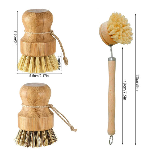 cepillo de lavado de bambú