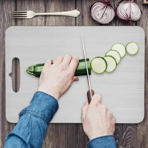 Planche découper inox antibactérienne | 5 tailles hygiénique durable écologique | Verdyo