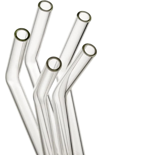 Pailles réutilisables en verre | Lot de 4/8 avec goupillon, transparentes - Verdyo