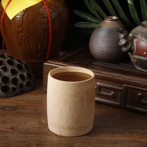 taza de té de bambú japonés