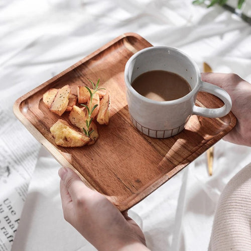 bandeja de café de madera