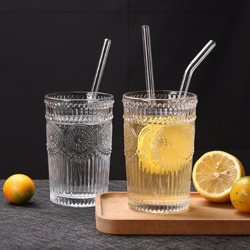 Pailles réutilisables en verre | Lot de 4/8 avec goupillon, transparentes - Verdyo