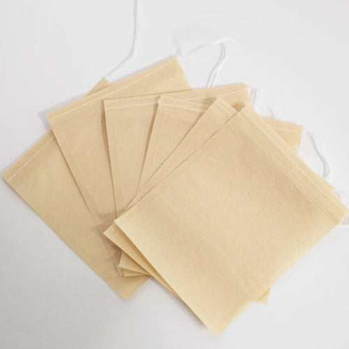 Sachets de thé réutilisables BIO | Coton naturel non blanchi, lot de 6, lavables - Verdyo