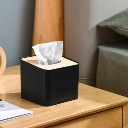 Bamboo tissue box