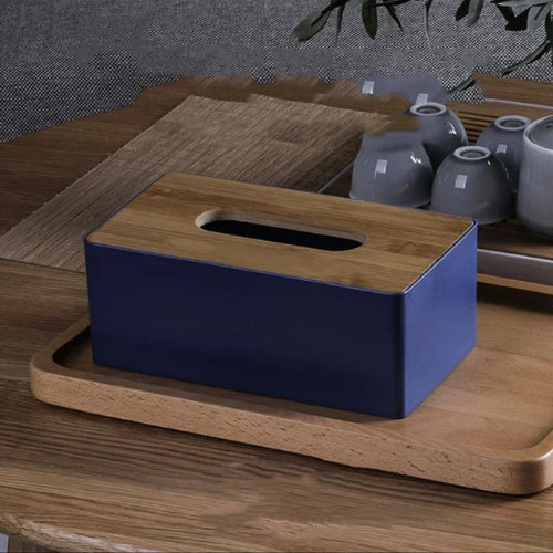 Bamboo tissue box