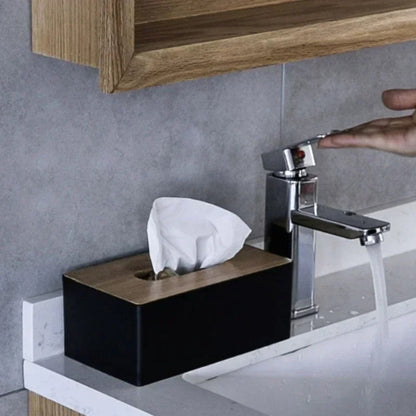 Bamboo tissue box