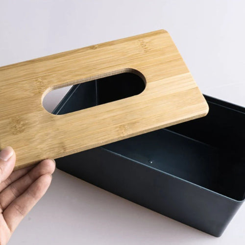 Bamboo tissue box