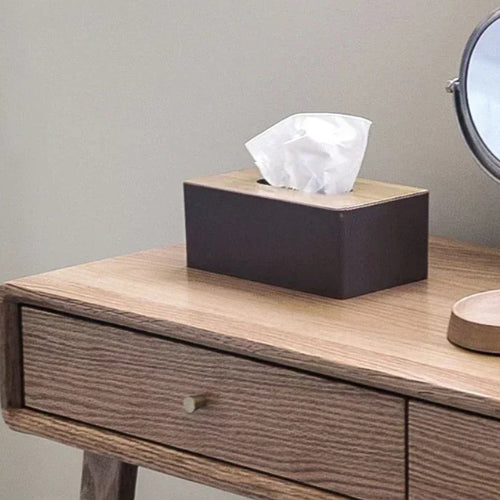 Bamboo tissue box