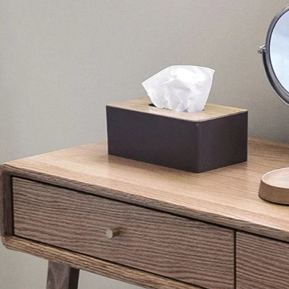 Bamboo tissue box