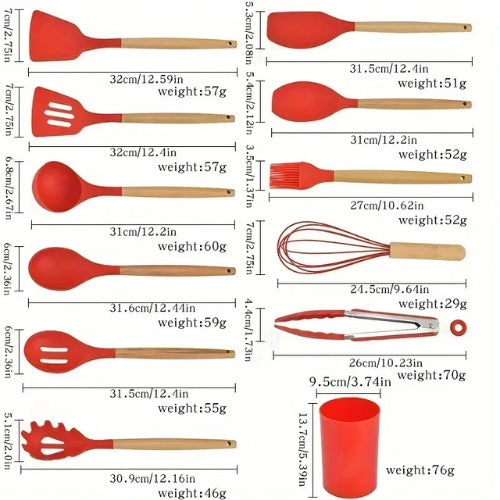 Set d’ustensiles de cuisine en silicone | 12 pièces, résistants a la chaleur, design colore - Verdyo_
"Set d’ustensiles de cuisine en silicone"
"Ustensiles de cuisine résistants à la chaleur"
"Accessoires cuisine durables et colorés"
"Produits zéro déchet pour cuisine"
"Silicone alimentaire sans BPA"
"Set de 12 ustensiles de cuisine"
"Ustensiles de cuisine polyvalents"
"Cadeau idéal pour amateurs de cuisine"
"Design moderne pour ustensiles de cuisine"
"Alternative écologique aux ustensiles plastique"