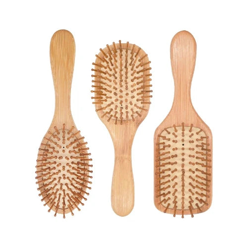 Brosse à cheveux en bois de bambou - Durable et Éco-responsable