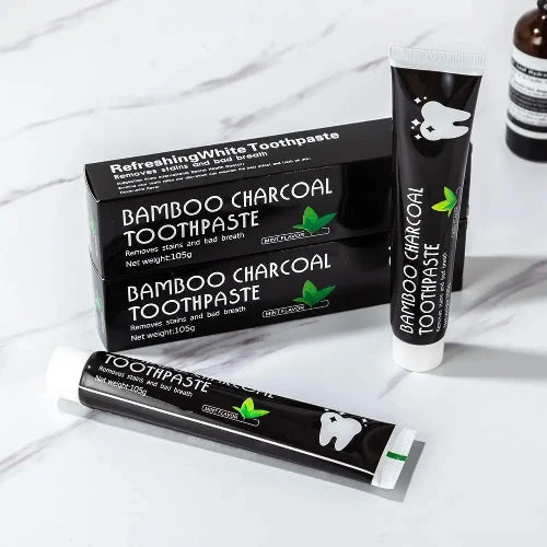 Dentifrice au charbon de bambou naturel saveur menthe - Éco-responsable