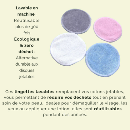 Lingettes démaquillantes réutilisables