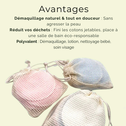 Lingettes démaquillantes réutilisables